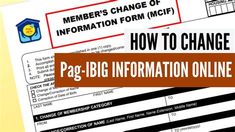 Pag ibig change of information